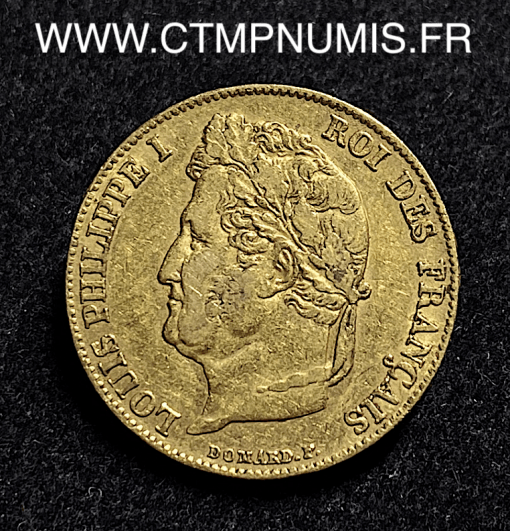 ,MONNAIE,ROYALE,20,FRANCS,OR,LOUIS,PHILIPPE,1837,PARIS,