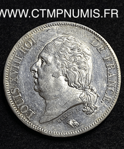 ,MONNAIE,ROYALE,LOUIS,XVIII,5,FRANCS,ARGENT,1822,PARIS,