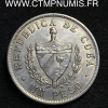 ,MONNAIE,CUBA,1,PESO,ARGENT,1933,