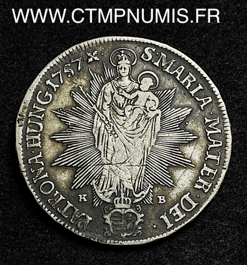 ,MONNAIE,HONGRIE,1,THALER,ARGENT,MARIE,THERESE,1757,