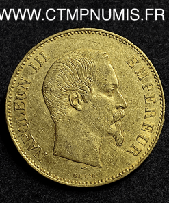 ,MONNAIE,EMPIRE,100,FRANCS,OR,NAPOLEON III,TETE,NUE,1857,PARIS,