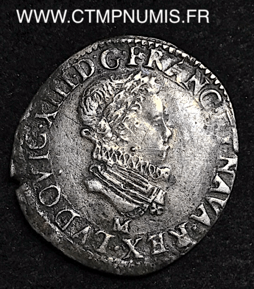 ,MONNAIE,ROYALE,LOUIS,XIII,1/2,FRANC,ARGENT,1625,M,TOULOUSE,