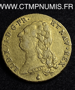 ,MONNAIE,ROYALE,LOUIS,XVI,DOUBLE,LOUIS,OR,BUSTE,NU,1788,AA,METZ,