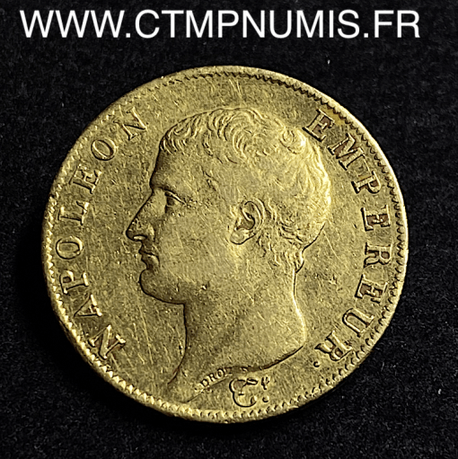 ,MONNAIE,40,FRANCS,OR,NAPOLEON,I°,EMPEREUR,REPUBLIQUE,1806,PARIS,