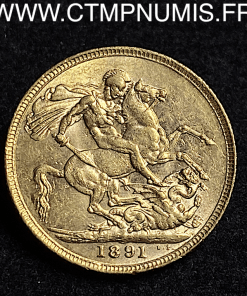 ,MONNAIE,GRANDE,BRETAGNE,1,SOUVERAIN,OR,VICTORIA,1891,