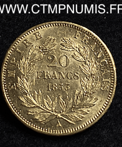 ,MONNAIE,EMPIRE,20,FRANCS,OR,NAPOLEON,III,TETE,NUE,1853,PARIS,