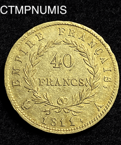 ,MONNAIE,EMPIRE,40,FRANCS,OR,NAPOLEON,I°,1811,PARIS,