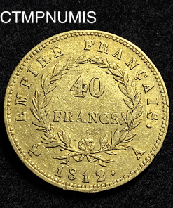 ,MONNAIE,EMPIRE,40,FRANCS,NAPOLEON,I°,EMPEREUR,1812,PARIS,