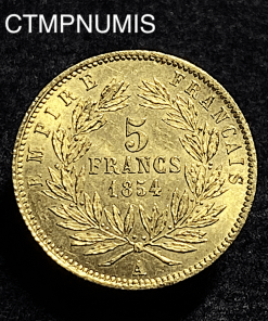 ,MONNAIE,EMPIRE,5,FRANCS,OR,NAPOLEON,III,PETIT,MODULE,1854,PARIS,