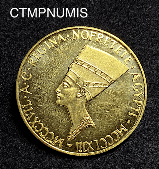 ,MEDAILLE,OR,NEFERTITI,TOUTANKHAMON,EGYPTE,