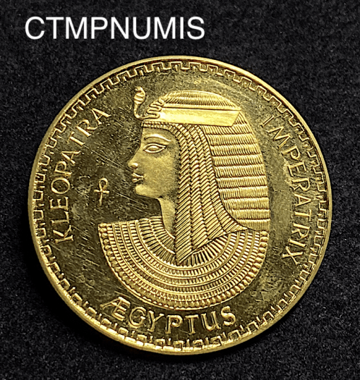 ,MEDAILLE,OR,EGYPTE,NEFERTITI,CLEOPATRE,