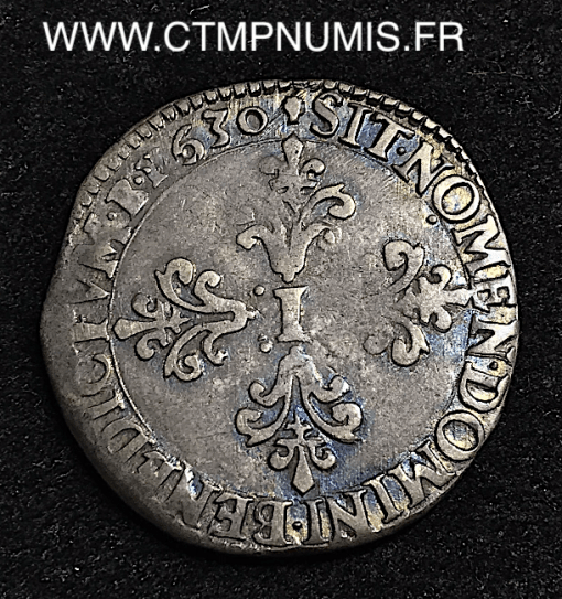 ,MONNAIE,ROYALE,LOUIS,XIII,1/2,FRANC,ARGENT,COL,PLAT,1630,M,TOULOUSE,