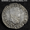 ,MONNAIE,ROYALE,LOUIS,XIII,1/2,FRANC,ARGENT,COL,FRAISE,1611,M,TOULOUSE,