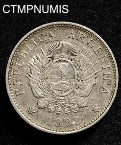 ,MONNAIE,ARGENTINE,20,CENTAVOS,ARGENT,1882,