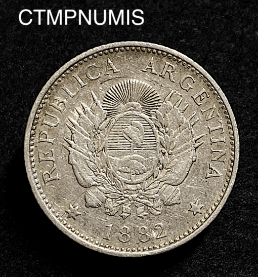 ,MONNAIE,ARGENTINE,20,CENTAVOS,ARGENT,1882,