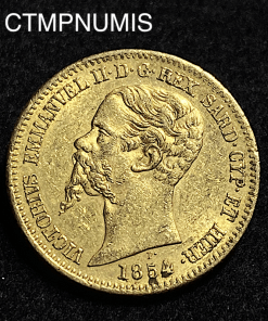 ,MONNAIE,ITALIE,20,LIRE,OR,VICTOR,EMMANUEL,1854,GENES,