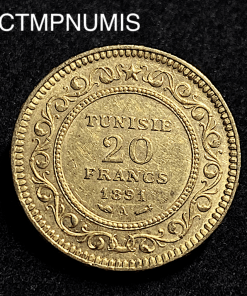 ,MONNAIE,TUNISIE,20,FRANCS,OR,COLONIE,FRANCAISE,1891,PARIS,