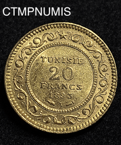 ,MONNAIE,TUNISIE,20,FRANCS,OR,1893,COLONIE,FRANCAISE,