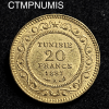 ,MONNAIE,TUNISIE,20,FRANCS,OR,1897,COLONIE,FRANCAISE,