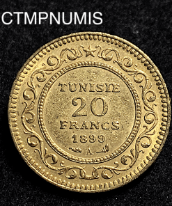 ,MONNAIE,TUNISIE,20,FRANCS,OR,1899,1316,COLONIE,FRANCAISE,