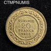 ,MONNAIE,TUNISIE,20,FRANCS,OR,1900,COLONIE,FRANCAISE,