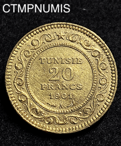,MONNAIE,TUNISIE,20,FRANCS,OR,1901,COLONIE,FRANCAISE,