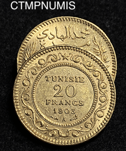 ,MONNAIE,TUNISIE,20,FRANCS,OR,1903,COLONIE,FRANCAISE,