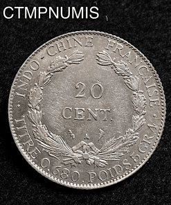 ,MONNAIE,INDOCHINE,20,CENTIMES,ARGENT,1930,COLONIE,FRANCAISE,