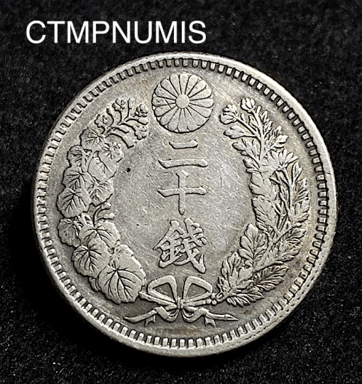 ,MONNAIE,JAPON,20,SEN,1915,38,MEIJI,ARGENT,