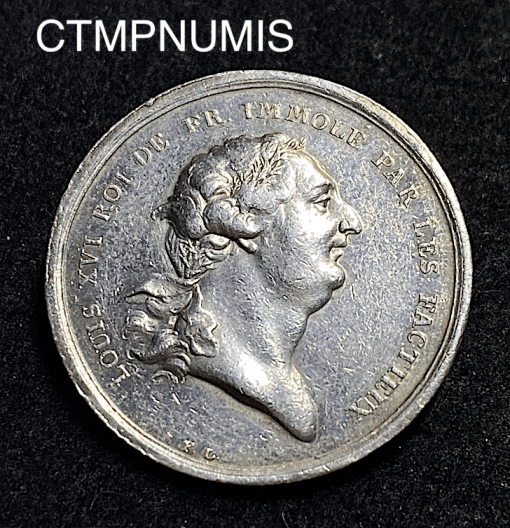 ,JETON,ARGENT,LOUIS,XVI,MORT,ROI,1793,