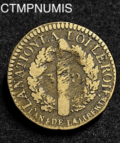 ,MONNAIE,3,DENIERS,LOUIS,XVI,CONSTITUTION,1792,I,LIMOGES,