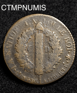 ,MONNAIE,6,DENIER,LOUIS,XVI,CONSTITUTION,1792,BB,STRASBOURG,