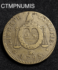 ,MONNAIE,CONVENTION,2,SOLS,AUX,BALANCES,1793,STRASBOURG,