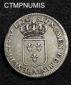 ,MONNAIE,ROYALE,LOUIS,XV,1/3 ,ECU,FRANCE,ARGENT,1720,