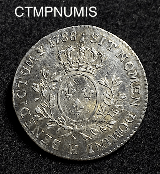 ,MONNAIE,ROYALE,LOUIS,XVI,1/5,ECU,ARGENT,1788,H,LA,ROCHELLE,