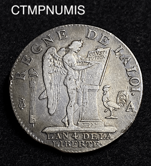 ,MONNAIE,REVOLUTION,LOUIS,XVI,3,LIVRES,ARGENT,CONSTITUTION,1792,