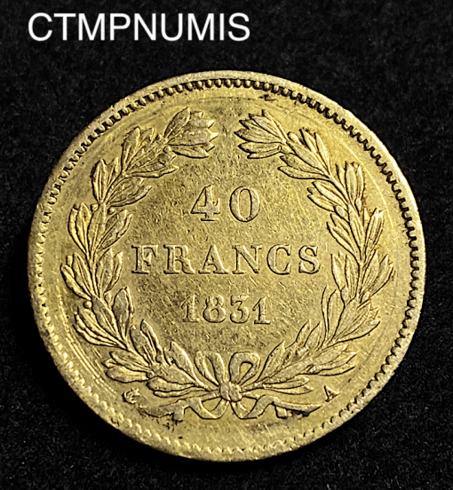 ,MONNAIE,ROYALE,40,FRANCS,OR,LOUIS,PHILIPPE,1831,