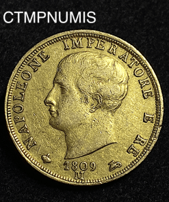 ,MONNAIE,ITALIE,40,LIRE,OR,NAPOLEON,1809,M,MILAN,