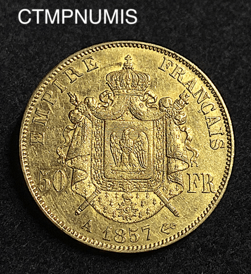 ,MONNAIE,EMPIRE,50,FRANCS,OR,NAPOLEON,III,1857,PARIS,