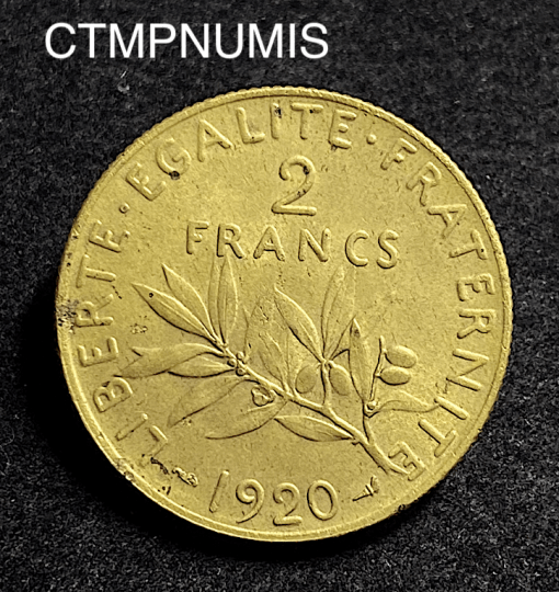 ,MONNAIE,ESSAI,2,FRANCS,SEMEUSE,LAITON,1920,