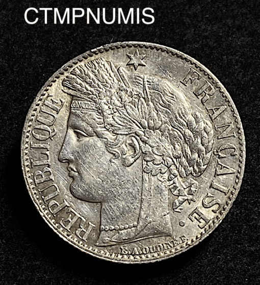 ,MONNAIE,1,FRANC,ARGENT,CERES,1871,PARIS,