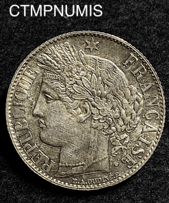 ,MONNAIE,1,FRANC,ARGENT,CERES,1887,PARIS,