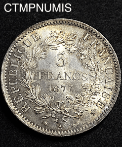 ,MONNAIE,5,FRANCS,ARGENT,HERCULE,1877,PARIS,