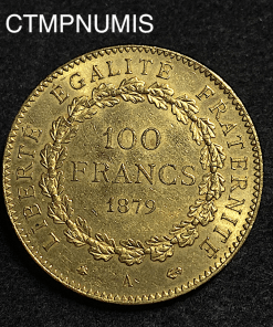 ,MONNAIE,REPUBLIQUE,100,FRANCS,OR,GENIE,1879,PARIS,