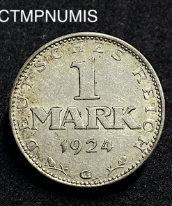 ,MONNAIE,ALLEMAGNE,1,MARK,ARGENT,1924,G,