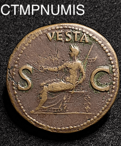 ,MONNAIE,ROMAINE,AS,CALIGULA,VESTA,EMPIRE,