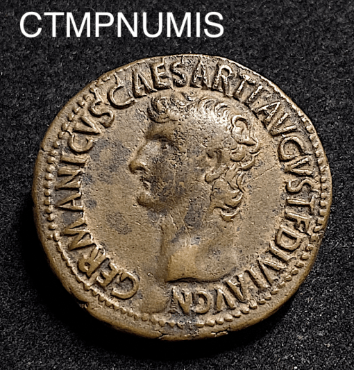 ,MONNAIE,ROMAINE,AS,GERMANICUS,C,CAESAR,AUG,EMPIRE,