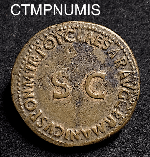 ,MONNAIE,ROMAINE,AS,GERMANICUS,C,CAESAR,AUG,EMPIRE,