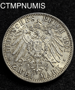 ,MONNAIE,ALLEMAGNE,PRUSSE,2,MARK,ARGENT,1901,