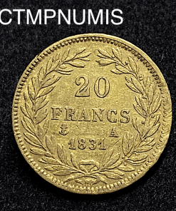 ,MONNAIE,ROYALE,LOUIS,PHILIPPE,20,FRANCS,OR,1831,